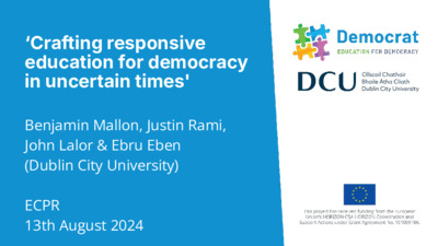 Crafting responsive education for democracy in uncertain times - DORAS